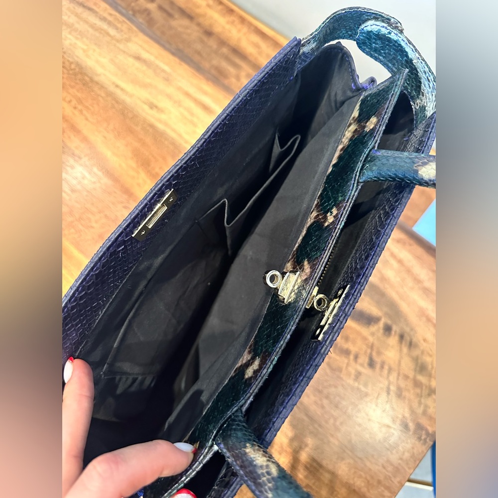 Python Print Real Snakeskin Leather Custommade Bag - image 4